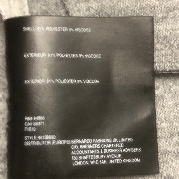 Double Breasted Knit Jacket Heather Grey Bernardo - Picture 8 of 10